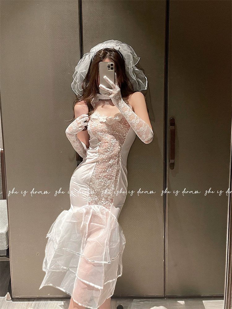 Plus Qunque-uniforme de Cospla - Lace Bralette Set reseña y precio